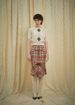 Cashmere Argyle Sweater _Short Sleeve