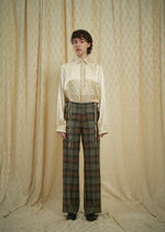 Tartan Plaid Adjustable Belted Pants