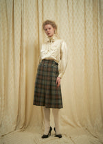 Tartan Plaid Belted Pantacourt