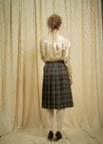 Tartan Plaid Belted Pantacourt