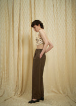 Splashed Pattern Wide Tapered Pants