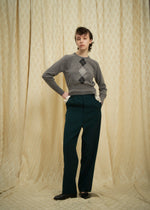 Cashmere Argyle Sweater _Long Sleeve