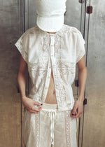 Khadi sleeveless shirt