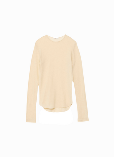 Gauze Waffle Crew-neck Top