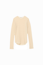 Gauze Waffle Crew-neck Top