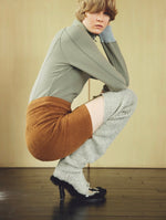 Shetland Rib Stitch Thigh-high Socks