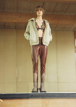 Stretch Vegan Leather Stirrup Leggings