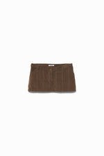 Cord Low-waist Mini Skirt