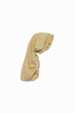 Plaid voile head cap