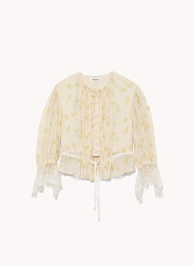 Flower Printed Layered Blouse