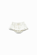 Stretch Satin Corsage Mini Skort