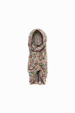 Floral voile head cap