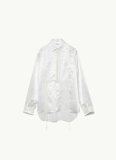 Geometric Pattern Pleated Shirt