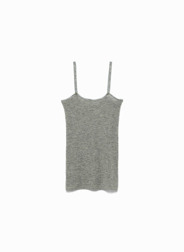 Gauze Drop-needle Ribbed Cami Sweater