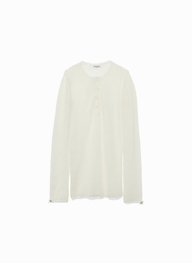 Gauze Waffle Henleyneck Sweater