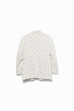 Seersucker Notched Lapel Single Jacket