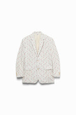 Seersucker Notched Lapel Single Jacket