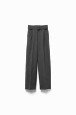 Herringbone Belted Wide 2tuck Pants