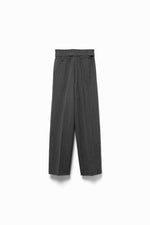 Herringbone Belted Wide 2tuck Pants