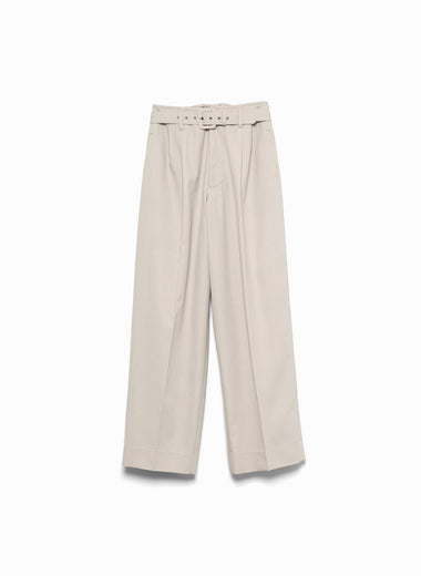 Twill Belted Trousers