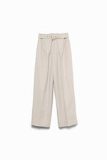 Twill Belted Trousers