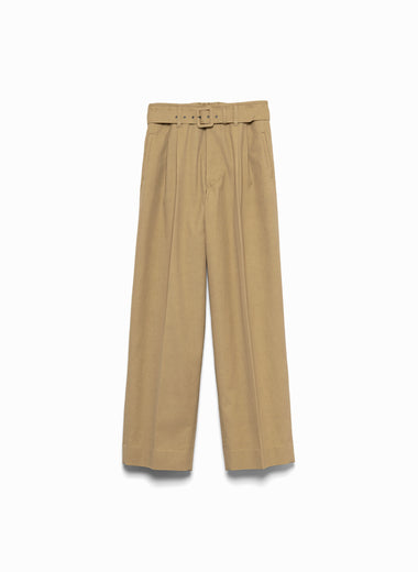 Twill Belted Trousers 