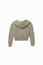 Shetland Rib Stitch Hooded Cardigan