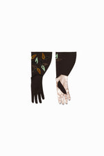 Applique Embroidered Felt Gloves