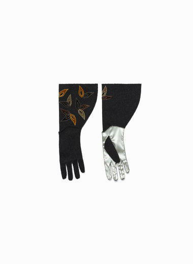 Applique Embroidered Felt Gloves