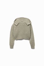 Shetland Rib Stitch Hooded Pullover
