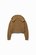 Shetland Rib Stitch Hooded Pullover