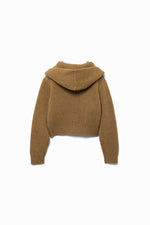 Shetland Rib Stitch Hooded Pullover