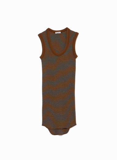 Needle Drawing Border U-neck Tank