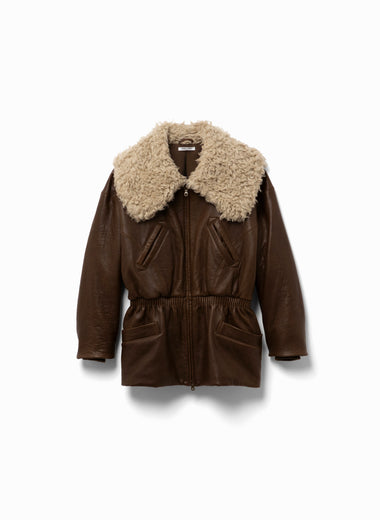 Sheep Leather Blouson Long