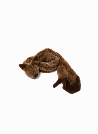 Knitted Fox Long Muffler