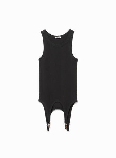 Needle Drawing Garter Tank Top