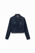 Nepped Denim Zip-up Blouson