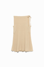 Lace knit wrap midi skirt