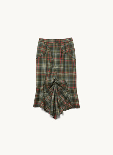 Tartan Plaid Hobble Skirt