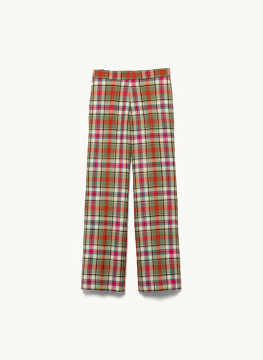 Tartan Plaid Adjustable Belted Pants