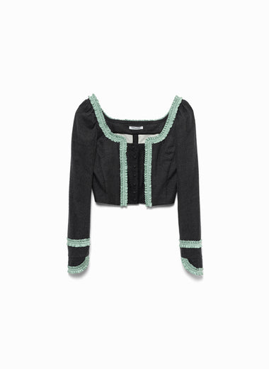 Silk Shaggy Corset Top
