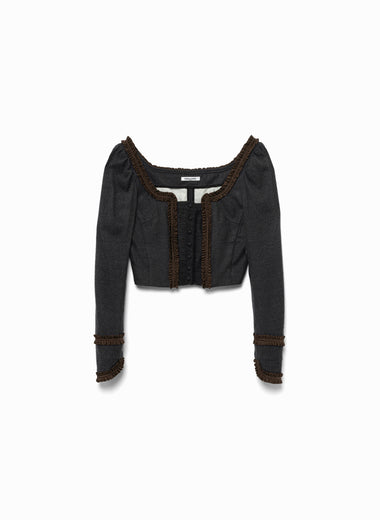 Silk Shaggy Corset Top