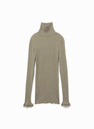 Rib TTL-neck Long Sleeve Underwear