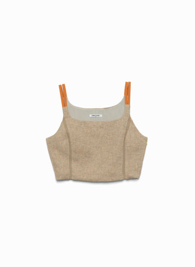 Hemp Suiting Bustier Top