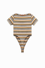 Grandrelle multi stripes bodysuit