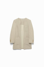 Hemp Suiting Collarless Jacket