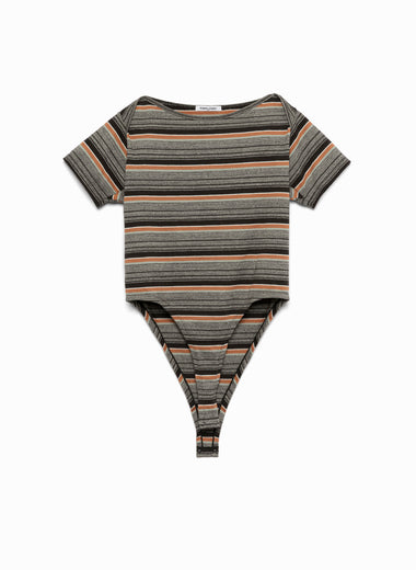Grandrelle multi stripes bodysuit