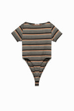 Grandrelle multi stripes bodysuit