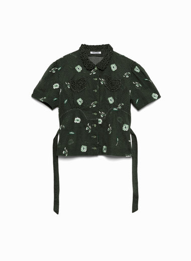 Allover Emb. Short Sleeve Shirt