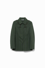 Striped Wool Suiting Twin Collar Jacket